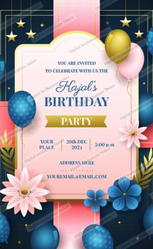 Birthday Invitation Card BIC002 English-01