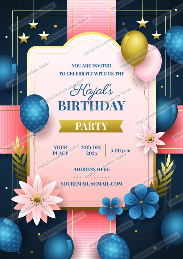 Birthday Invitation Card BIC002 English-01