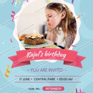 Birthday Invitation Card BIC004 English