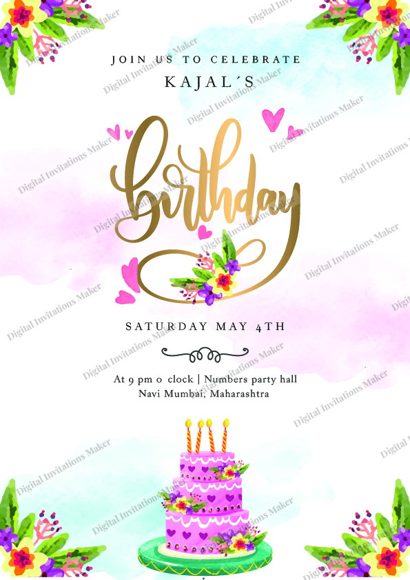 Birthday Invitation Card BIC005 English-01