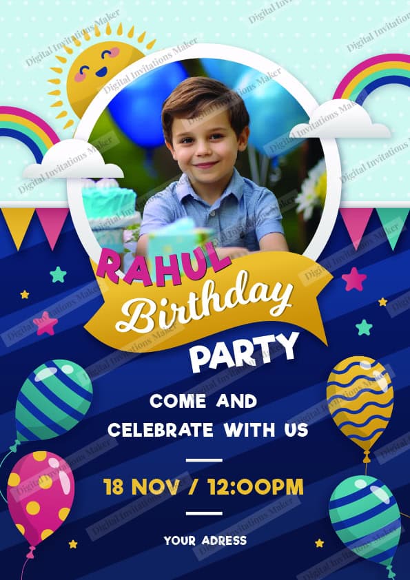 Birthday Invitation Card BIC009 English-01