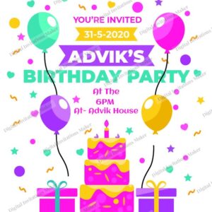 Birthday Invitation Card BIC023 English-01