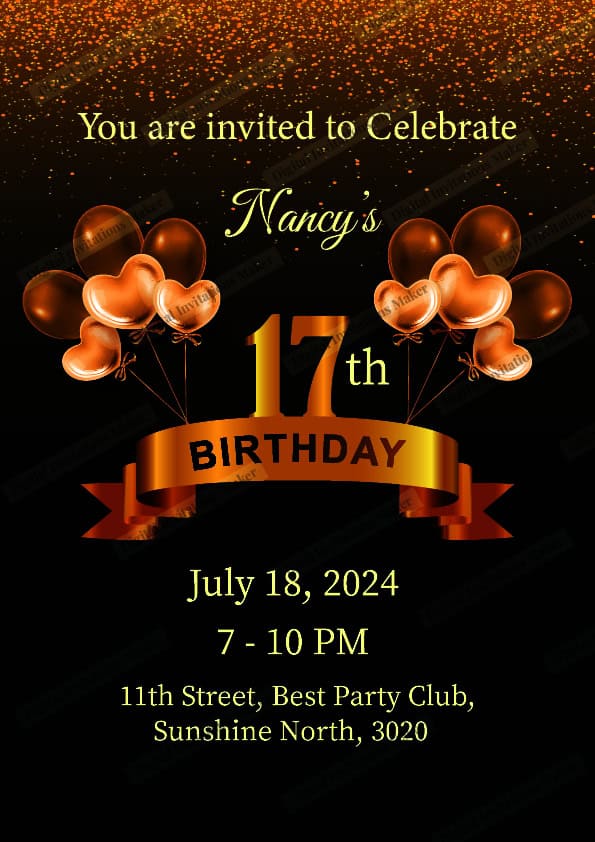 Birthday Invitation Card BIC025 English-01