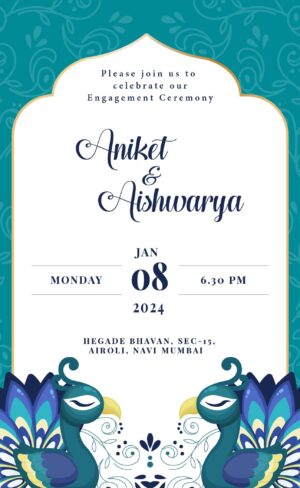 Engagement Invitation Card English EICE001