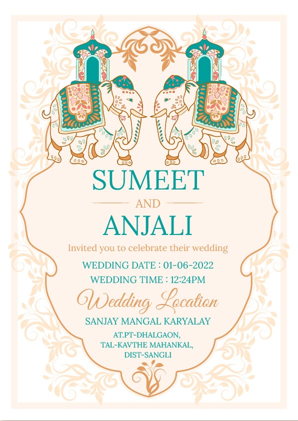 Wedding Invitation Card English WICE004