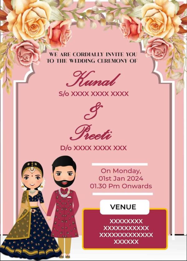 Wedding Invitation Card English WICE005