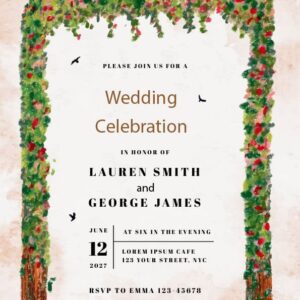 Wedding Invitation Card English WICE009