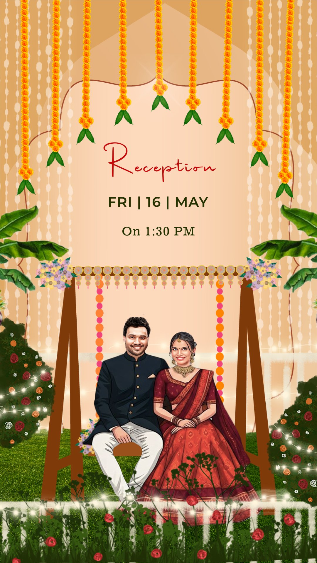 Wedding Caricature Invitation Video Marathi WCIVM1